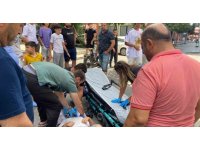 Devrilen elektrikli bisikletin sürücüsü çocuk yaralandı