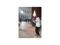 Düğünde havaya ateş açılan anlar kamerada