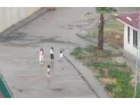 Yağmurun yağmasına en çok çocuklar sevindi