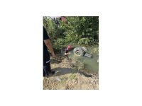 Sulama kanalına devrilen traktörün sürücüsü hayatını kaybetti