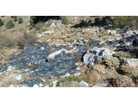 Burdur’da çalılık alanda yangın