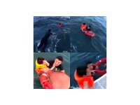 O  anlar kamerada: Denizde bin 200 metre sürüklenen çocuk kurtarıldı