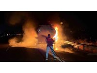 Osmaniye’de akaryakıt yüklü tanker alev aldı