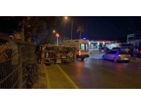 Gazipaşa’da devrilen kamyonetin sürücüsü ve eşi yaralandı