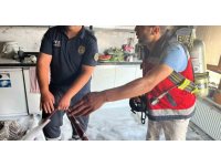 Mutfakta çıkan yangın itfaiye ekiplerince söndürüldü