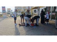 Motosiklet, sürücü ve kaskı metrelerce savruldu: O anlar kamerada