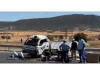 Minibüs ile kamyonet çarpıştı: 2 yaralı