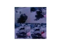 Kaza anları kamerada: Motosikletteki yolcu araç üstünde kaldı