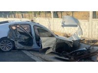 Otomobil ile tanker çarpıştı: 2 yaralı