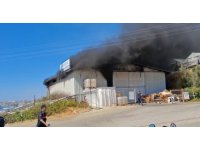 Alanya’da serada çıkan yangın depoya sıçradı