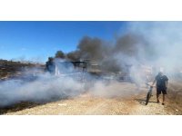 Kulübede çıkan yangında 25 güvercin yanarak telef oldu