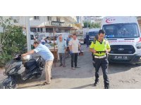 Manavgat’ta devrilen motosikletin sürücüsü yaralandı