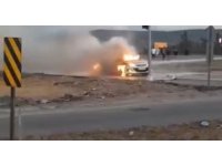 Osmaniye’de otomobil alev topuna döndü