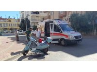 Kazada yaralanan motosikletli ilk yardım sonrası hastaneye gitmek istemedi