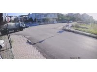 Beton mikseriyle otomobilin çarpıştığı kaza kamerada