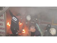 İş hanının bodrum katında çıkan yangın korkuttu
