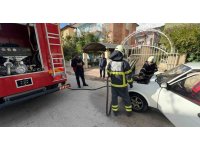 Burdur’da otomobilde yangın