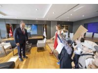 Öğrenciler, cumhuriyet coşkusunu Başkan Seçer’le paylaştı